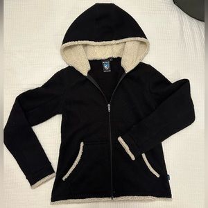 Kuhl | Black Alfpaca Hoodie Fleece Full Zip Jacket Small